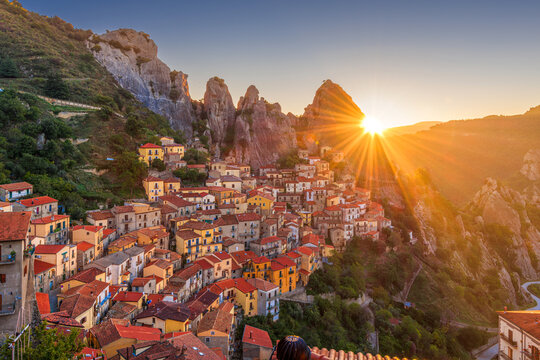 Castelmezzano, Italy in the Basilicata at Dawn 1480