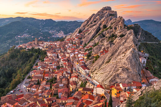 Pietrapertosa, Italy Townscape at Dusk 1477