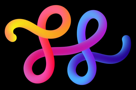 3d Wave Color Lines Pattern. Abstract Background with Gradient Line Shapes.