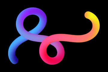 3d Wave Color Lines Pattern. Abstract Background with Gradient Line Shapes.