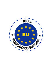 Stamp european union in Italian language 