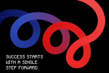 Abstract Gradient Ribbon Waves &mdash; Colorful 3D Curve Line Pattern Background. Gradient Ribbon Waves. Vector Squiggle Graphic Shapes. Abstract Color Lines Pattern.