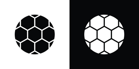 Obraz premium Football icons in black and white shilhouette style for App Ui