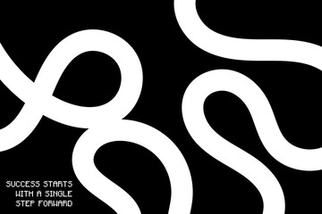 Abstract Gradient Ribbon Waves &mdash; Colorful 3D Curve Line Pattern Background. Gradient Ribbon Waves. Vector Squiggle Graphic Shapes. Abstract Color Lines Pattern.