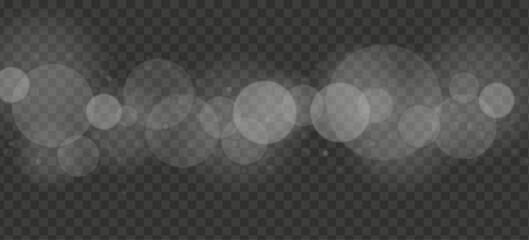 Soft Bokeh Light Overlay Vector on Transparent Background
