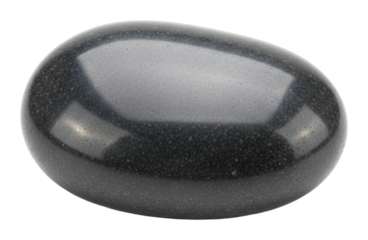 Polished black stone natural environment abstract isolated on transparent background