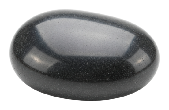 Polished black stone natural environment abstract isolated on transparent background