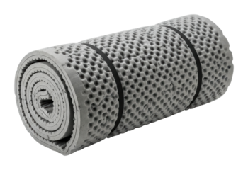Yoga mat for fitness enthusiasts home product showcase isolated on transparent background