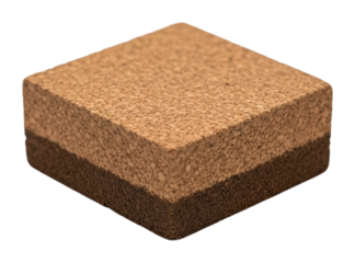 Crafting a brown foam block for arts and crafts home diy isolated on transparent background