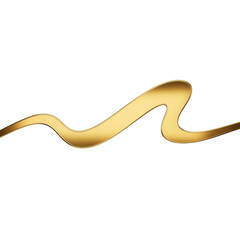 Fototapeta premium Wavy gold line design abstract graphic digital isolated on transparent background