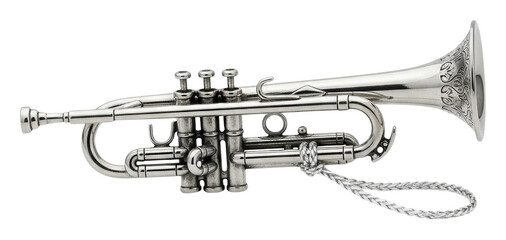 Trumpet performance music venue instrument showcase isolated on transparent background