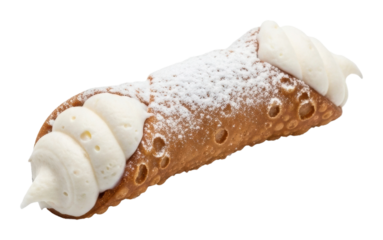 Savoring delicious cannoli dessert italian bakery food indulgence isolated on transparent background