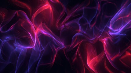 Obraz premium Vibrant Neon Smoke Swirls In Red And Purple Abstract Light Art
