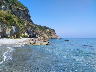Fototapeta premium Plage sicile , Capo Milazzo , Sicile , Italie