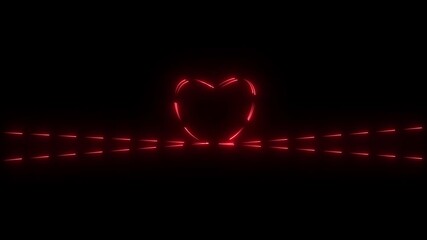 Wedding red heart shapes background video concept of valentine's day, flying hearts and sparkles hearts love . 4k animated animated video. isolated on black blackground. heart background.