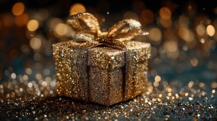 Golden surprise awaits gifts for christmas 2026 with bokeh light and festive decorations