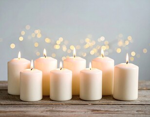 Warm Scented Candle Arrangement for Relaxation and Wellness