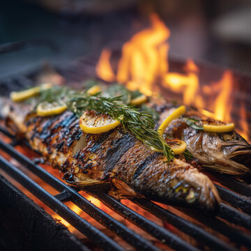 forelle, steckerlfisch, fisch, essen, grill, gesund, meeresfr&uuml;chte, frisch, mahl, gegrillt, absatzmarkt, kochen, k&ouml;stlich, feinschmecker, cook, geraucht, abendessen, sardine, fleisch, cooked, close up