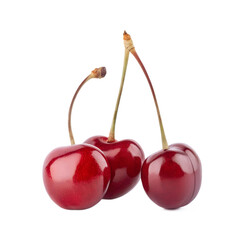 Fresh cherry isolated on transparent background