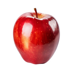 A red apple isolated on transparent background, Generative AI