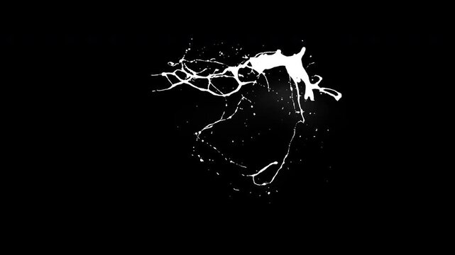 Blood splat visual effect - red splatter of blood on the floor VFX element in 4K, Pro Res with track matte pass