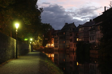 night view of strasbourg