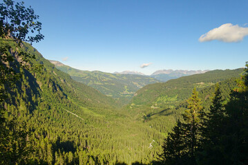 French mountain landscape in July 