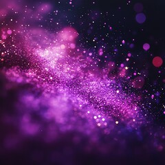 Abstract purple glittering bokeh background for creative projects and visual designs.