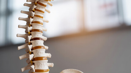 Human spine model anatomical structure medical education resource for studying the vertebral column and skeletal system