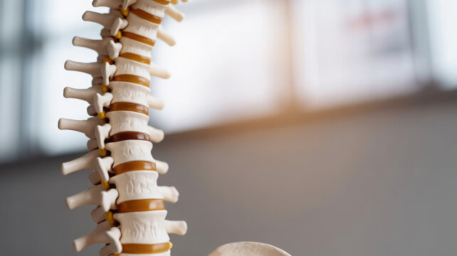 Human spine model anatomical structure medical education resource for studying the vertebral column and skeletal system