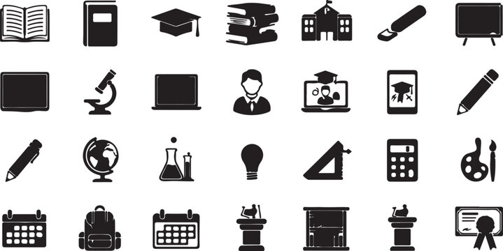 Education and learning icons open book