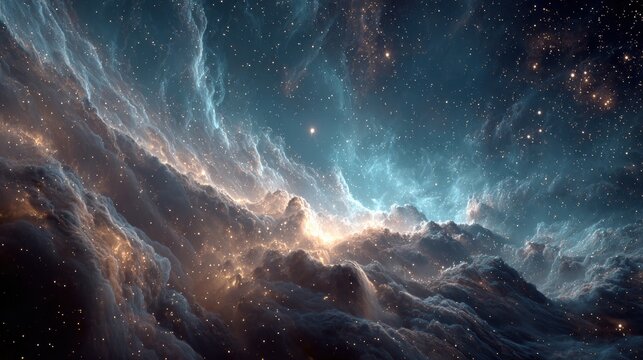 Earth seen from space with clouds glowing from sunlight and a galaxy above planet creating an atmosphere of financial stability