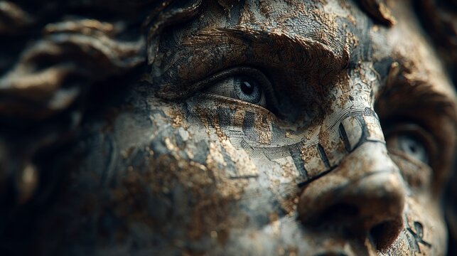 Charting the fall: us dollar in the face of economic adversity. Film poster. Visual narrative of recession: the fall of the dollar in a complex economy. Advertising photo. Cinematic poster.