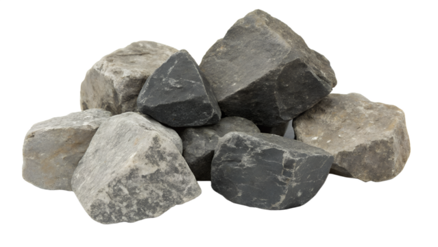 Pile of natural rocks for landscaping and garden design, perfect for adding texture and dimension