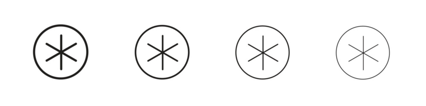 Asterisk icons vector logo illustration simple design. Web UI design.