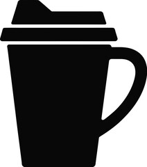 Vector coffee cup icon illustration graphic design element for cafe shop and restaurant logo design