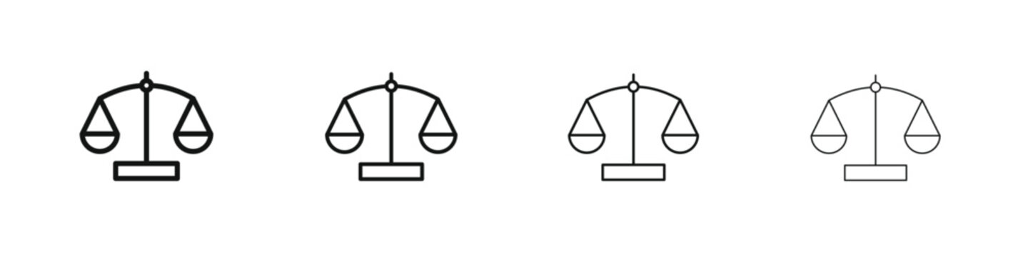 Balance scale icons vector logo illustration simple design. Web UI design.