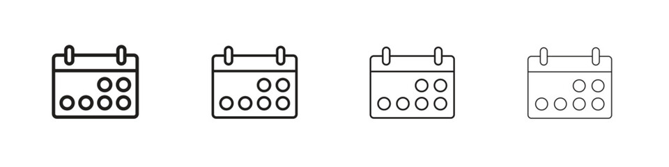 Calendar icons vector logo illustration simple design. Web UI design.