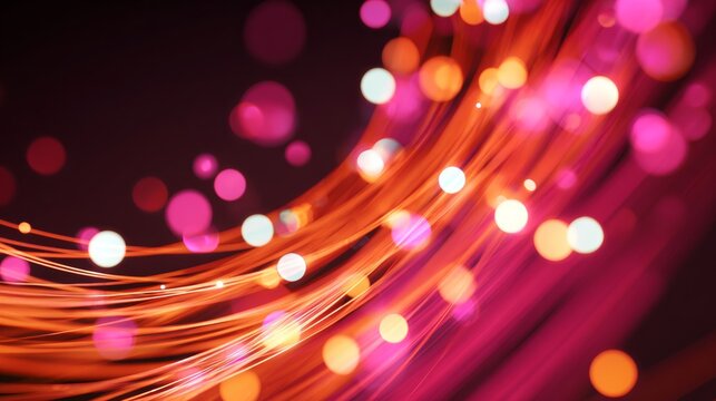 Subtle holiday sparkle: backgrounds with soft light and open text space. Network traffic. Softly blurred christmas bokeh: a canvas for text and holiday greetings. Digital networking. - Powered by Adobe