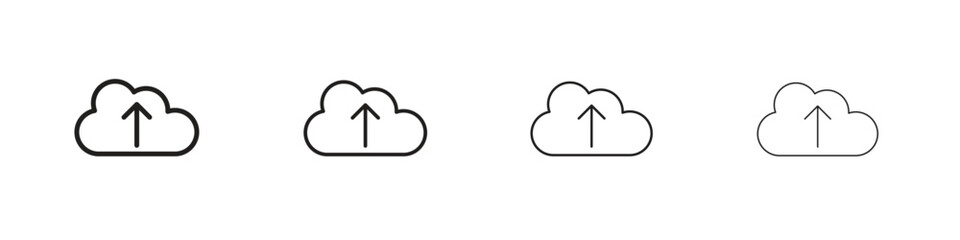 Cloud upload icons vector logo illustration simple design. Web UI design.