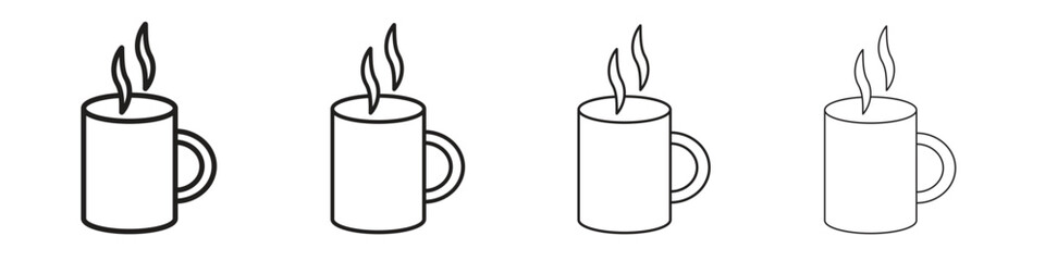 Coffee icons vector logo illustration simple design. Web UI design.