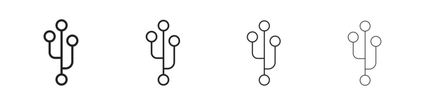 Code branch icons vector logo illustration simple design. Web UI design.