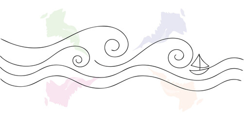 Simple waves and small boat