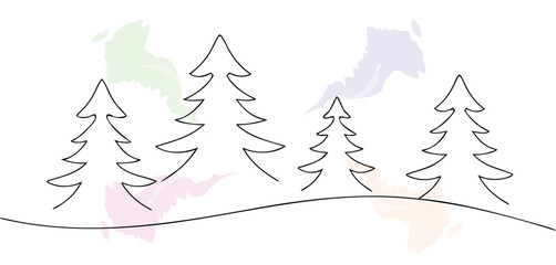 Obraz premium Simple abstract tree outline