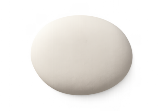 Round pizza dough ball uncooked, transparent background