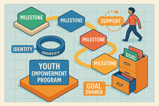 Youth empowerment program path to achieving goals and milestones