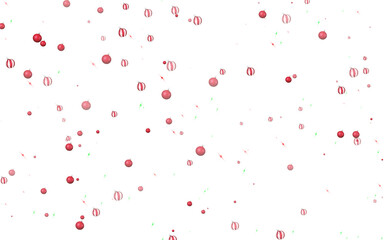 Delicate red bubbles floating gently against an isolated on transparent background, creating a whimsical and airy feel for various creative projects