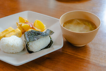 Japanese breakfast plate