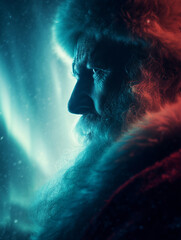Portrait profile of Santa Clause
