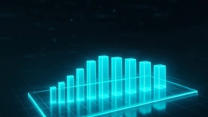 A glowing digital graph showcasing increasing data trends in a futuristic design. Perfect for finance and technology projects. - Powered by Adobe